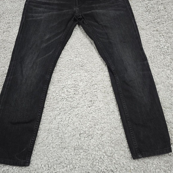 AllSaints Jeans Mens 30x26 Black Sgurr Pistol Skinny Button Up Denim Grunge Punk - Picture 2 of 11